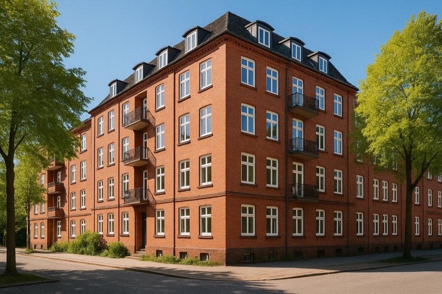 Rotklinker-Mehrfamilienhaus in Berlin